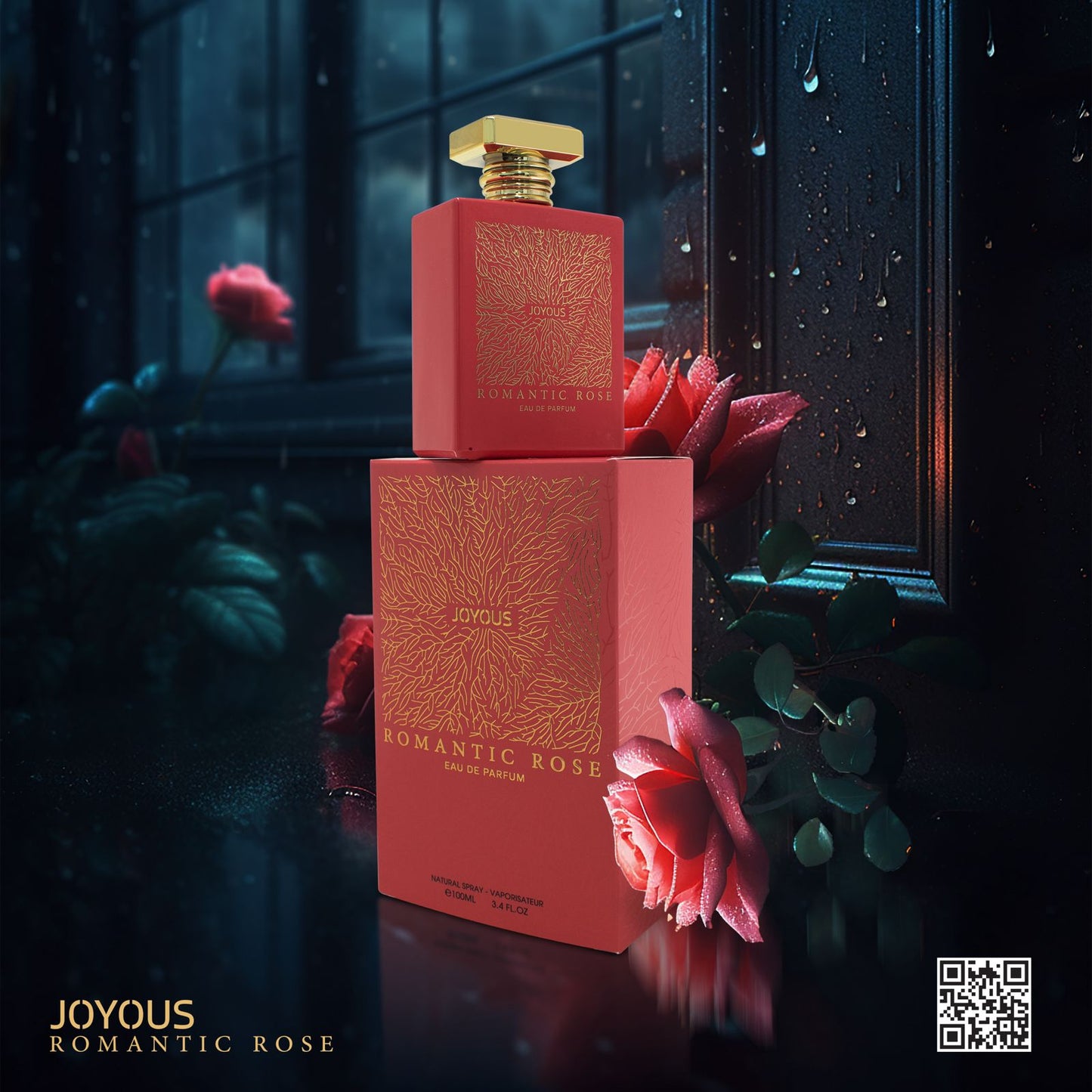 عطر رومانتيك روز أو دو برفيوم 100 مل - عطر زهري أنيق ومنعش، يدوم رائحته من 12 إلى 14 ساعة