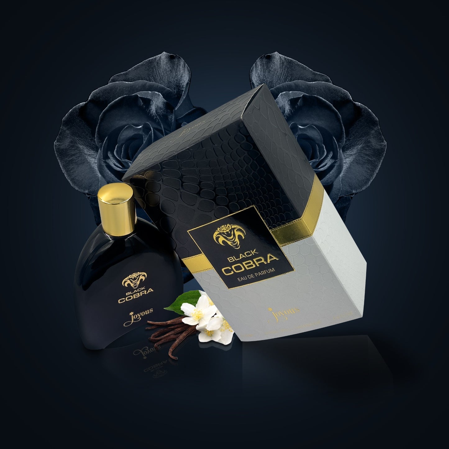 BLACK COBRA Eau de Parfum 100ml – Intense & Bold Spicy Woody Fragrance, 12-14 Hour Long-Lasting Scent