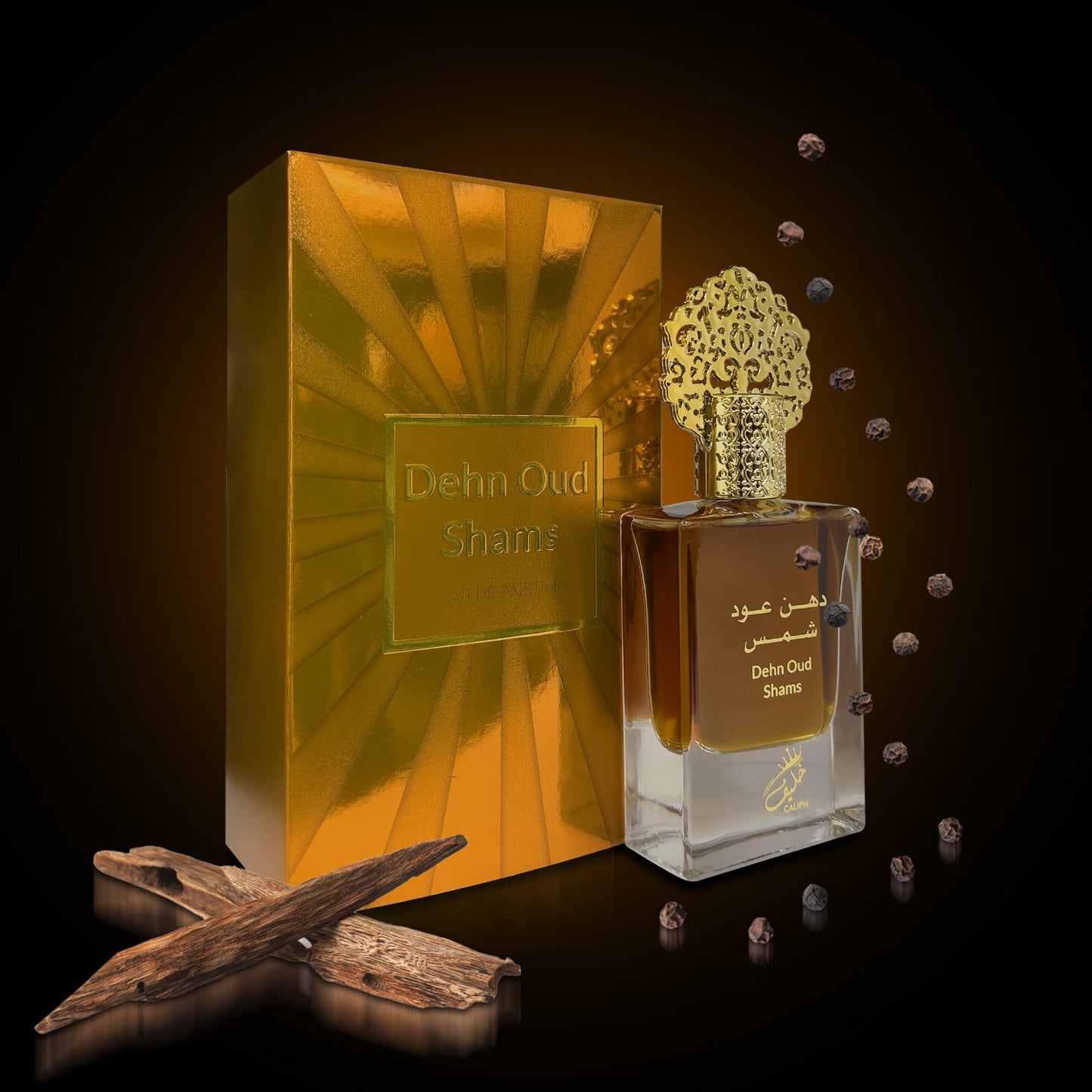 Dehn Oud Shams Extrait de Parfum 60ml – Rich & Luxurious Oud Fragrance, 12-16 Hour Long-Lasting Scent