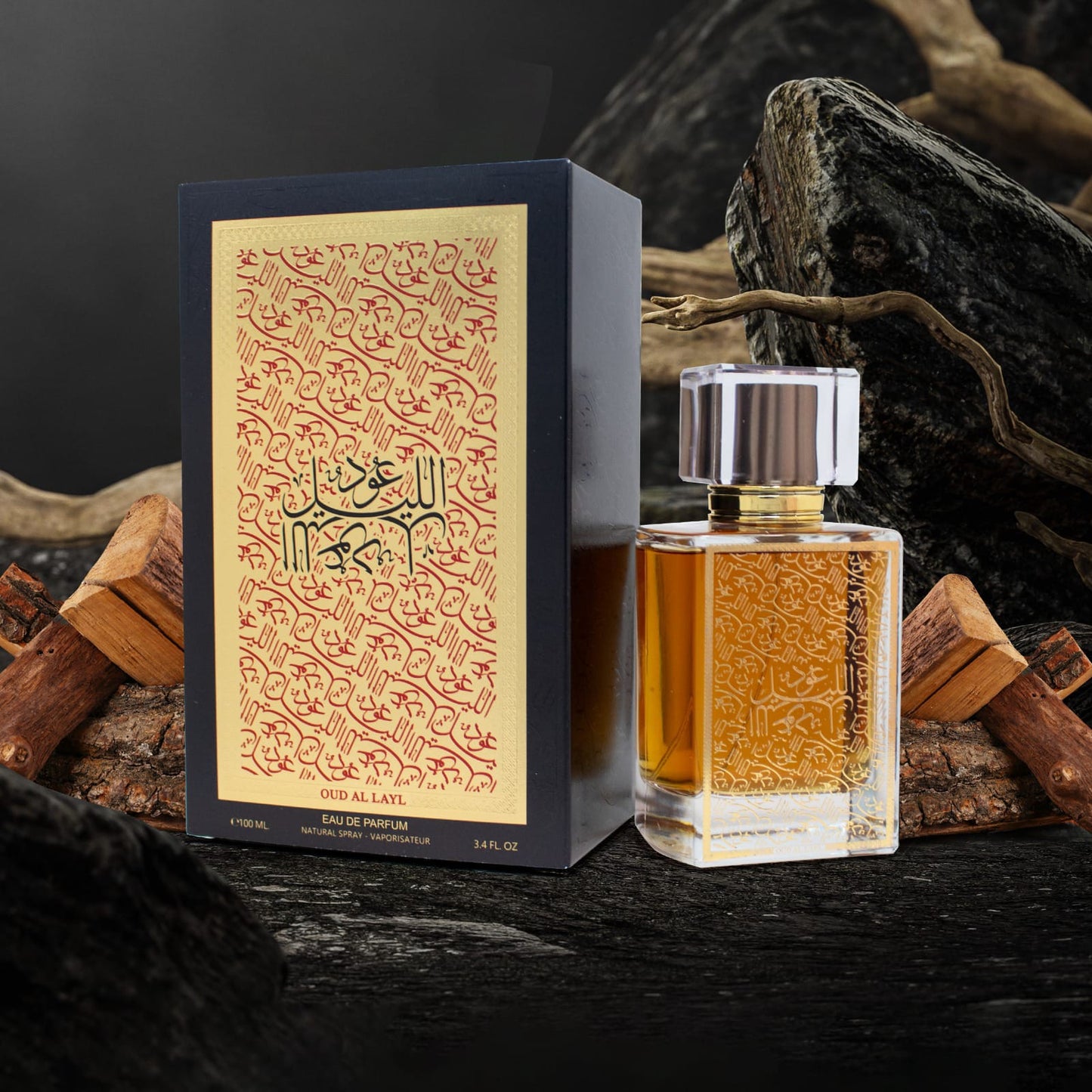 Oud Al Layl Eau de Parfum 100ml – Deep & Mysterious Oud Fragrance, 12-14 Hour Long-Lasting Scent