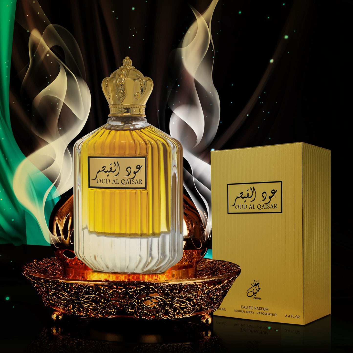 Oud Al Qaisar Eau de Parfum 100ml – Regal & Intense Oud Fragrance, 12-14 Hour Long-Lasting Scent