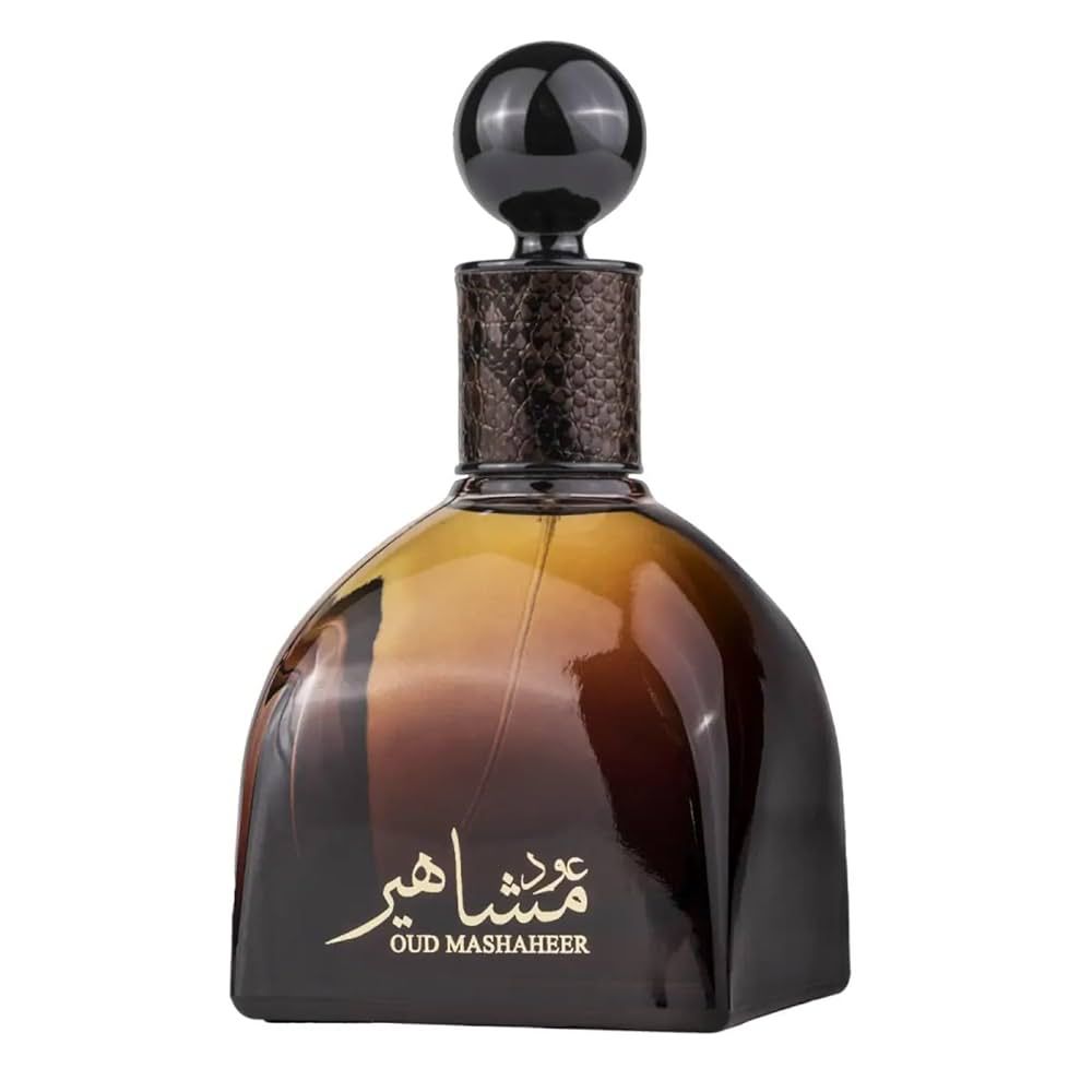 Oud Mashaheer Eau de Parfum – 100ml by Al Zaafaran | Luxurious Long-Lasting Arabian Oud & Amber Fragrance