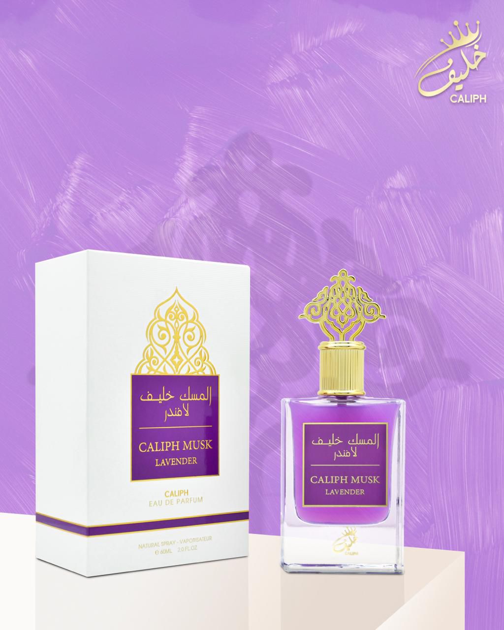 CALIPH MUSK LAVENDER Eau de Parfum 100ml – Fresh Musk & Lavender Fragrance, 12-14 Hour Long-Lasting Scent