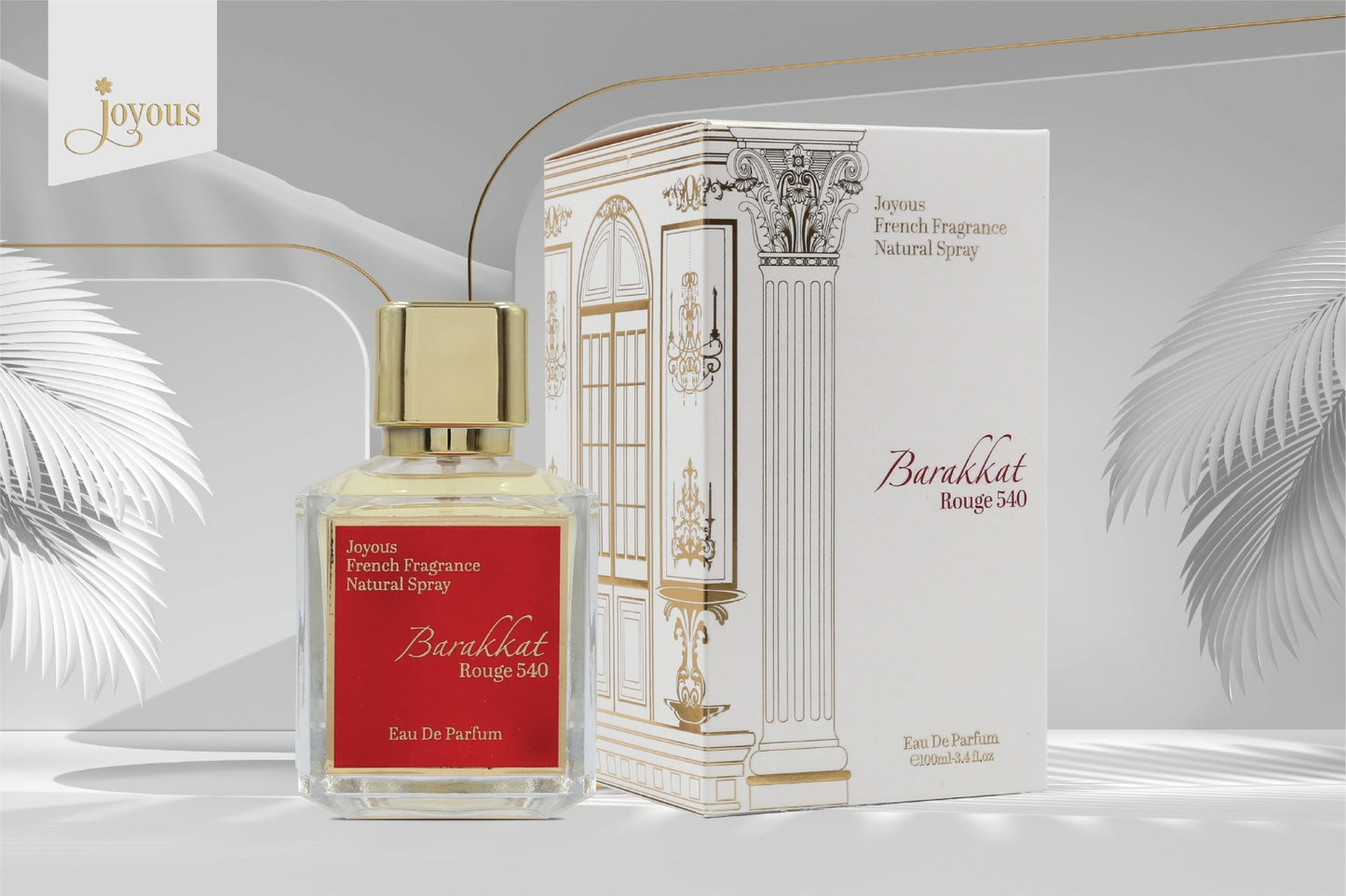 BARAKKAT ROUGE 540 Eau de Parfum 100ml – Luxurious Amber & Floral Fragrance, 12-14 Hour Long-Lasting Scent