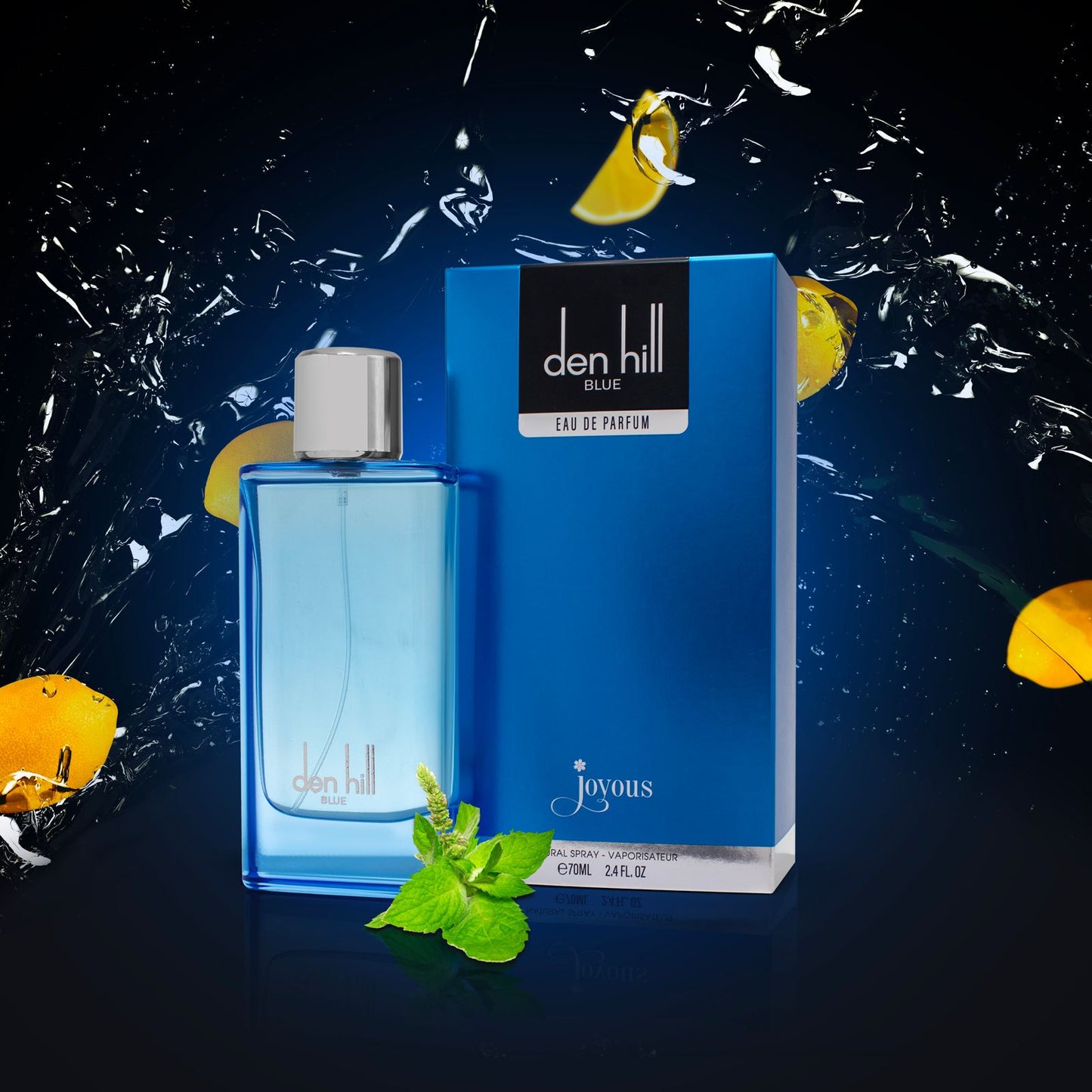 Den Hill Blue Eau de Parfum 70ml – Fresh & Aquatic Citrus Fragrance, 12-14 Hour Long-Lasting Scent
