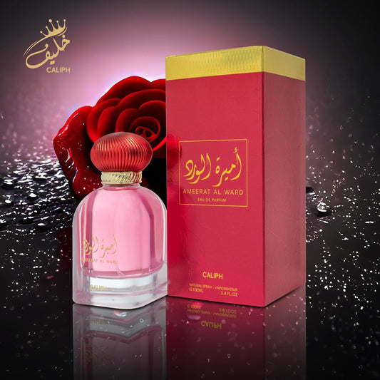 Ameerat Al Ward Eau de Parfum 100ml – Luxurious & Floral Rose Fragrance, 12-14 Hour Long-Lasting Scent